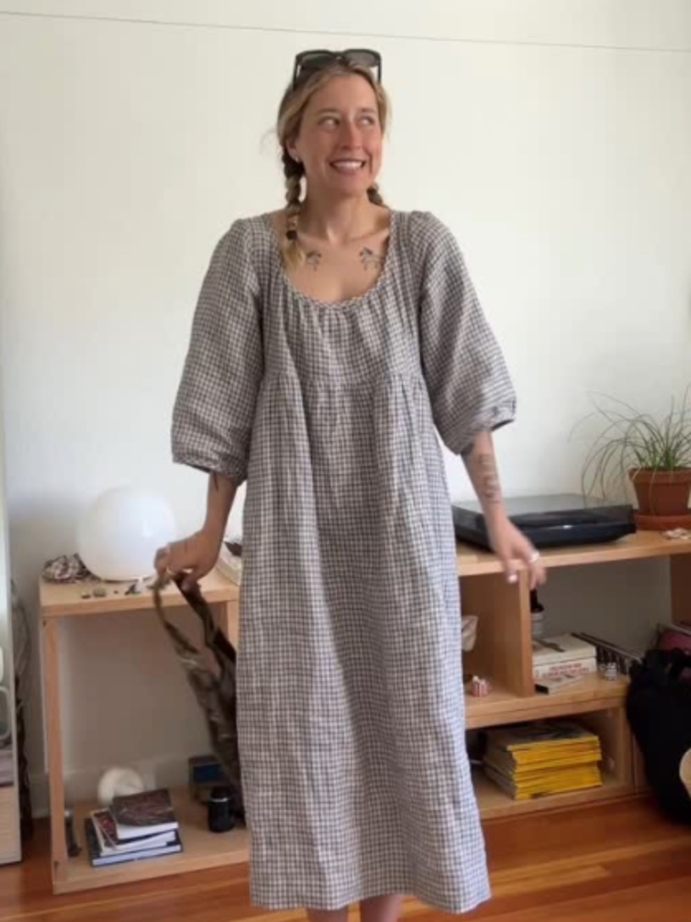 JIMI COLLECTION The Fawn Dress 100% Linen Made in Canada Slow Fashion Size Small